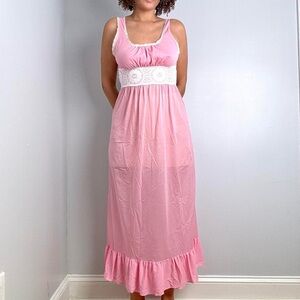 Vintage Pink Coquette Slip Dress